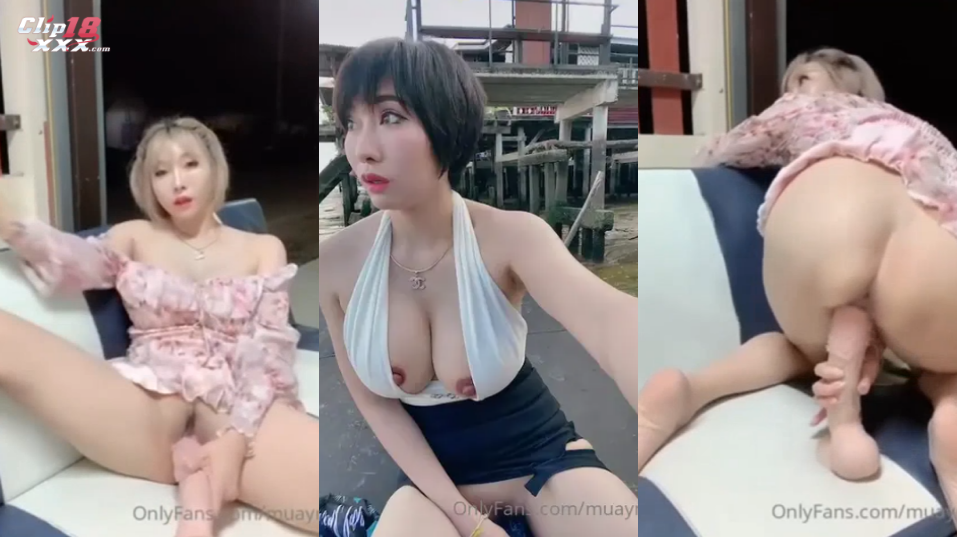 คลิปหลุดใหม่ Onlyfans muaymyb น้องแอมสาวผมสั้นหีสวย นั่งแหกหีตกเบ็ดบิ๊วเสียวหน้าบ้าน ก่อนเอาควยปลอมยัดหีแทงรัวไม่ยั้งซอยหีไม่พักล่อจนน้ำหีแตกเยิ้ม